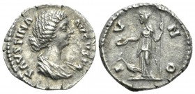 Faustina junior, daughter of Antoninus Pius and wife of Marcus Aurelius Denarius circa 170-176, AR 18.5mm., 3.22g. Draped bust r., wearing stephane. R...