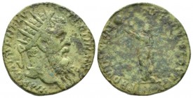 Pertinax, 1 January – 28 March 193. Dupondius 193, Æ 25.5mm., 10.39g. Radiate head r. Rev. Providentia standing l., holding up both hands to large sta...