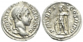 Severus Alexander, 222-235 Denarius circa 231, AR 21mm., 3.02g. Laureate head r. Rev. Mars standing l., holding shield and spear. C 409. RIC 108

Ex...