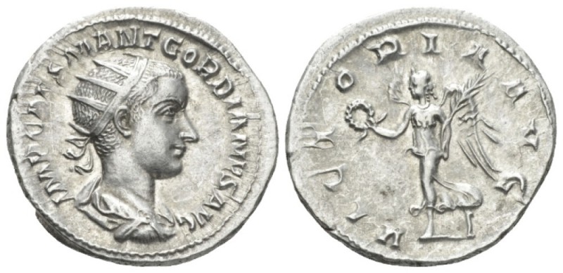 Gordian III, 238-244 Antoninianus circa 238-239, AR 22mm., 4.32g. Radiate, drape...