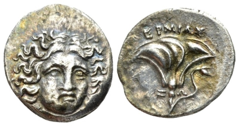 Islands off Caria, Rhodian mercenaries in Macedonia or Thessaly, Rhodes Drachm c...