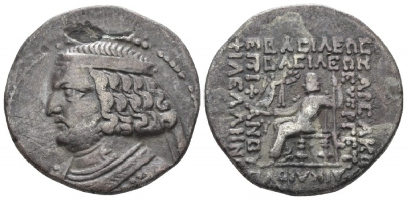 Parthia, Orodes II, 57-38 Seleukeia on the Tigris Tetradrachm circa 57-58, AR 29...