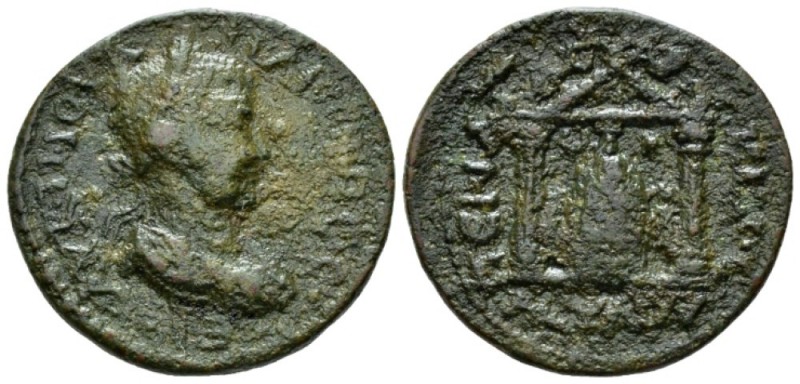 Pamphilia, Perge Philip I, 244-249 Bronze 244-249, Æ 28mm., 8.68g. Laureate, dra...