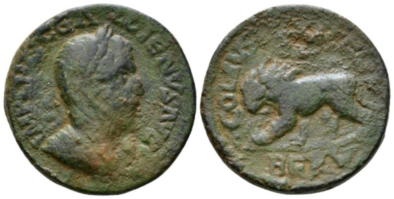 Phoenicia, Berytus Gallienus, 253-268 Bronze circa 253-268, Æ 28mm., 10.68g. Lau...