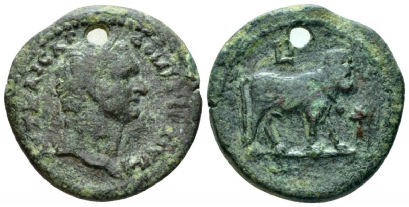 Egypt, Alexandria. Dattari. Domitian, 81-96 Diobol 90-91 (year 10), Æ 25.5mm., 9...