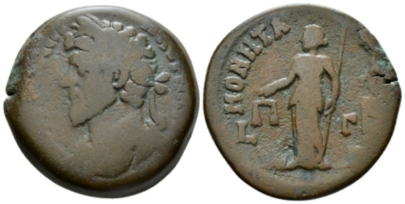 Egypt, Alexandria. Dattari. Lucius Verus, 161-169 Drachm circa 162-163 (year 3),...