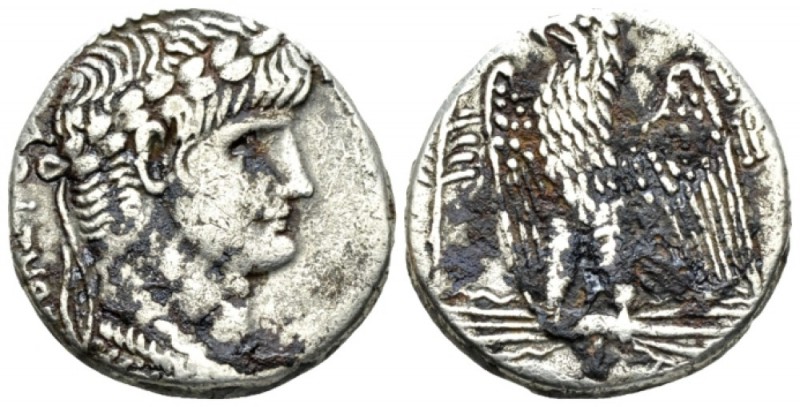 Nero, 54-68 Tetradrachm Antioch circa 61-62, AR 23mm., 14.57g. Laureate bust r.,...