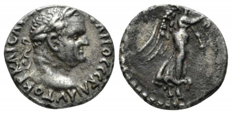 Vespasian, 69-79 Hemidrachm, AR 13mm., 1.77g. Laureate head r. Rev. Nike advanci...