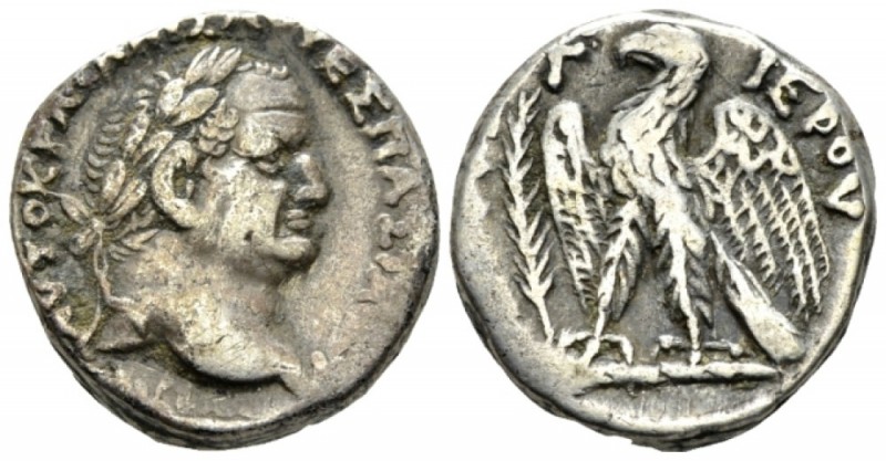 Vespasian, 69-79 Tetradrachm Antioch circa 70-71, AR 23mm., 14.64g. Laureate hea...