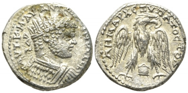 Caracalla, 198-217 Tetradrachm Edessa (Mesopotamia) circa 215-217, AR 26.5mm., 1...