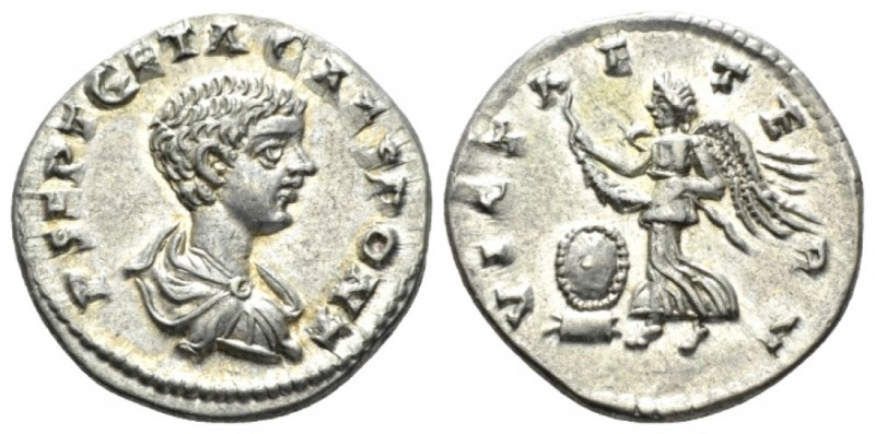 Geta Caesar, 198-209 Denarius Laodicea circa 200-202, AR 19.5mm., 3.49g. Bare-he...