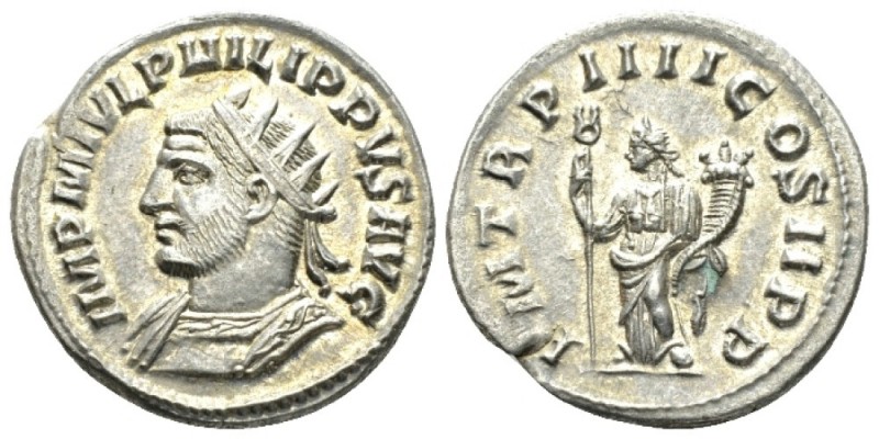 Philip I, 244-249 Antoninianus Antioch circa 247, AR 21mm., 3.89g. Radiate and c...