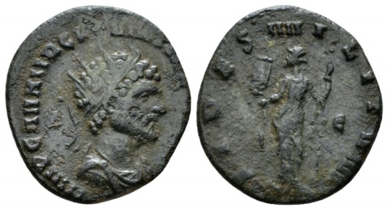 Quintillus, 270 Antoninianus circa 270, Æ 19mm., 2.53g. Radiate, draped and cuir...