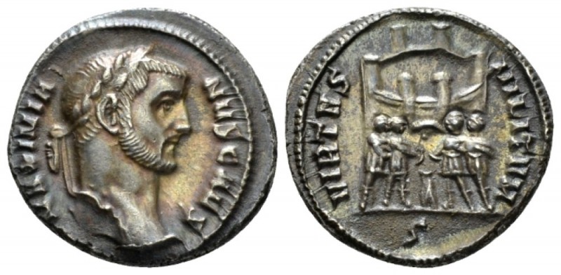 Galerius Maximianus caesar, 293 – 305. Argenteus circa 295-297, AR 18mm., 3.57g....