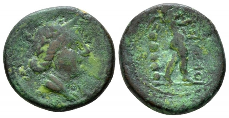 Apulia, Orra Quincux circa 210-150, Æ 19.5mm., 5.11g. Draped bust of Venus r., w...