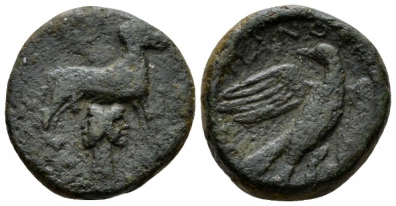Sicily, Panormus Bronze after 241, Æ 20mm., 7.30g. Ram standing r.; below, head ...
