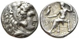Kingdom of Macedon, Alexander III, 336 – 323 and posthumous issue Babylon Tetradrachm circa 311-305, AR 26mm., 16.95g. Head of Heracles r., wearing li...