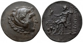 Kingdom of Macedon, Alexander III, 336 – 323 and posthumous issue Temnos Tetradrachm circa 188-170, AR 32mm., 16.22g. Head of Heracles r., wearing lio...