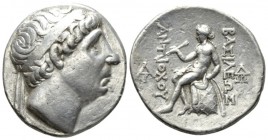 The Seleucid Kings, Antiochus I Soter, 294-261 Seleucia on the Tigris Tetradrachm circa 265-264, AR 28mm., 16.81g. Diademed head r. Rev. Apollo seated...