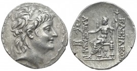 The Seleucid Kings, Alexander II Zabinas, 128-122 BC Antioch on the Orontes Tetradrachm circa 128-122, AR 30mm., 16.49g. Diademed head r. Rev. Zeus se...