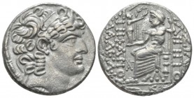 The Seleucid Kings, Philip I Philadelphus, 95-75 BC Antioch Tetradrachm under Roman Administration, 47/6-14/3, AR 25mm., 14.30g. Diademed head r. Rev....