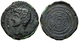 Hispania, Uncertain mint in Northwestern(?) Octavian as Augustus, 27 BC – 14 AD As circa 27-23, Æ 29.5mm., 9.22g. IMP AVG DIVI F Bare head of Augustus...