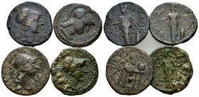 Attica, Athens Pseudo-autonomous Lot of 4 Bronzes Time of Antoninus Pius and Marcus Aurelius (138-180), Æ 18mm., 20.36g. Lot of 4 bronzes.

Brown to...