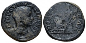 Bithynia, Nicaea Maximus Caesar, 235-238 Bronze circa 235-238, Æ 23.5mm., 5.90g. Bare-headed, draped and cuirassed bust r. Rev. Demeter seated l., hol...