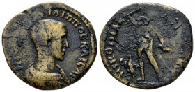 Bithynia, Nicomedia Philip II Caesar, 244-247. Bronze circa, Æ 27.5mm., 8.12g. Bare-headed, draped and cuirassed bust r. Rev. Jupiter standing l., at ...