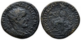 Bithynia, Nicomedia Trajan Decius, 249-251 Bronze circa 249-251, Æ 21mm., 6.72g. Radiate, draped and cuirassed bust r. Rev. Hygieia(?) seating on serp...
