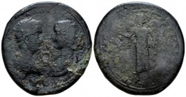 Caria, Stratonicea Caracalla, 198-217 Medallion circa 202-205, Æ 39mm., 27.87g. Confronted busts of Caracalla, on l., and Plautilla, on r. Rev. Nice a...