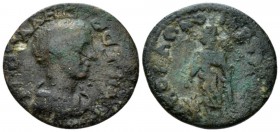 Lydia, Apollonoshieron Hostilian Caesar, 250-251 Bronze circa 251, Æ 25.5mm., 6.08g. Bare-headed, draped and cuirassed bust r. Rev. Serapis standing l...