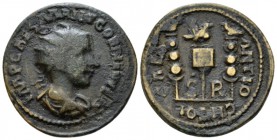 Pisidia, Antioch Gordian III, 238-244 Bronze circa 238-244, Æ 28mm., 11.87g. Radiate, draped and cuirassed bust r. Rev. Legionary eagle between two st...