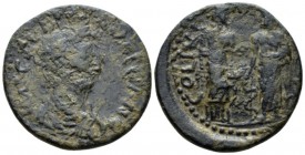 Pisidia, Cremna Aurelian, 270-275 Bronze circa 270-275, Æ 32mm., 13.26g. Laureate, draped and cuirassed bust r. Rev. Asklepis standing l., holding ser...