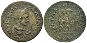 Pisidia, Sagalassus Claudius II Gothicus, 268-270 Bronze circa 268-270, Æ 34mm., 22.20g. Laureate, draped and cuirassed bust r. Rev. Apollo seated fac...