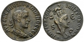 Seleucis ad Pieria, Antioch Philip II, 247-249 Bronze circa 247-249, Æ 28mm., 12.04g. Laureate, draped and cuirassed bust r. Rev. Veiled, turreted and...