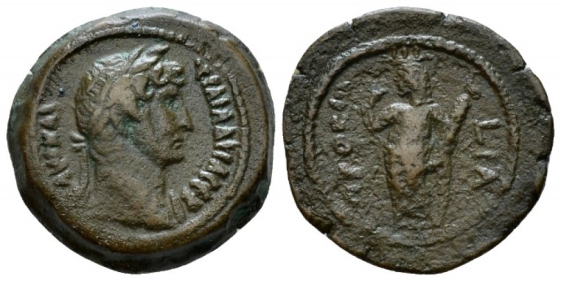 Egypt, Prosopite. Dattari. Hadrian, 117-138 Obol circa 126-127 (year 11), Æ 20mm...