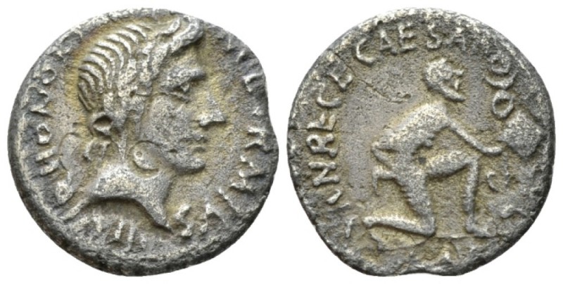 Octavian as Augustus, 27 BC – 14 AD Denarius circa 19-18 BC, AR 18mm., 3.26g. . ...