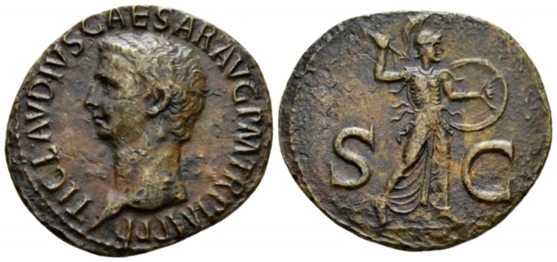 Claudius, 41-54 As circa 50-54, Æ 29.5mm., 8.80g. TI CLAVDIVS CAESAR AVG P M TR ...