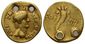 Nero, 54-68 Aureus hybrid India after 76-77, AV 19mm., 7.02g. Bare head r. Rev. Cornucopia. For obverse, cf. RIC 25 and for reverse cf. RIC Vespasian ...