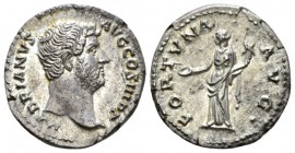 Hadrian, 117-138 Denarius 134-138, AR 18mm., 2.97g. HADRIANVS - AVG COS III P P Laureate head r. Rev. FORTVNA AVG Fortuna standing l.; holding patera ...