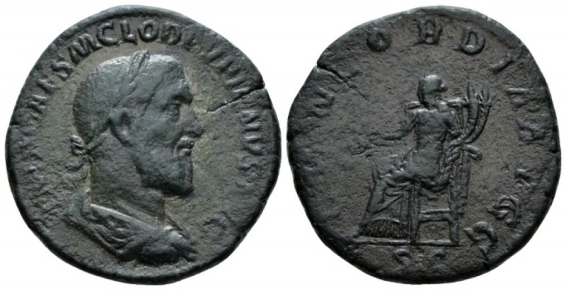 Pupienus, 238 Sestertius 238, Æ 30mm., 14.32g. Laureate, draped and cuirassed bu...