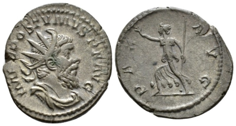 Postumus, 259-268 Antoninianus Lugdunum 263-265, billon 21mm., 3.82g. Radiate, d...