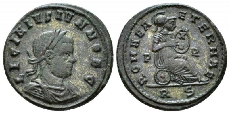 Licinius II caesar, 317-324 Follis 318-319, Æ 19mm., 3.20g. Laureate, draped and...