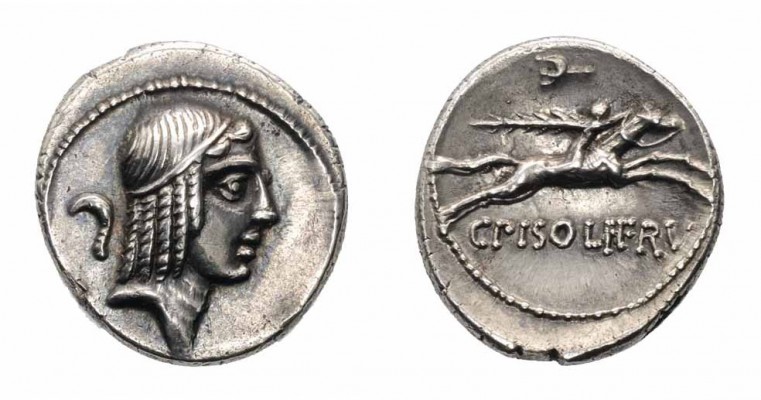 Monete Romane Repubblicane - Roman republican coins 
Denaro al nome L.PISO L.F ...