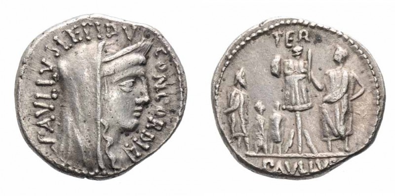 Monete Romane Repubblicane - Roman republican coins 
Denaro al nome PVLLVS LEPI...