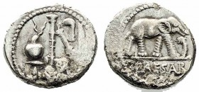 Monete Romane Pre-Imperiali - Pre-imperial Roman coins 
Denaro anonimo databile agli anni 49-48 a.C. - Zecca: itinerante al seguito di Giulio Cesare ...