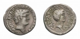 Monete Romane Pre-Imperiali - Pre-imperial Roman coins 
Marco Antonio e Ottaviano - Denaro al nome M.BARBAT databile al 41 a.C. - Zecca: itinerante a...