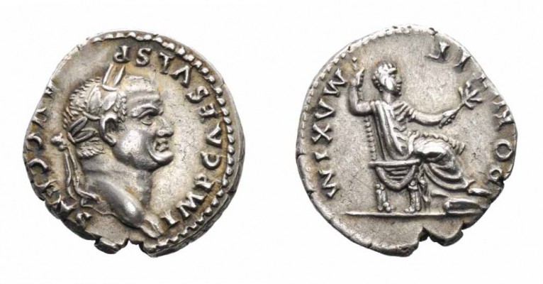 Monete Romane Imperiali - Vespasiano - Imperial Roman coins 
Denaro databile al...