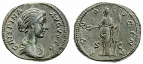 Monete Romane Imperiali - Commodo - Imperial Roman coins 
Asse o Dupondio al nome e con l’effigie di Crispina, moglie dell’Imperatore - Zecca: Roma -...